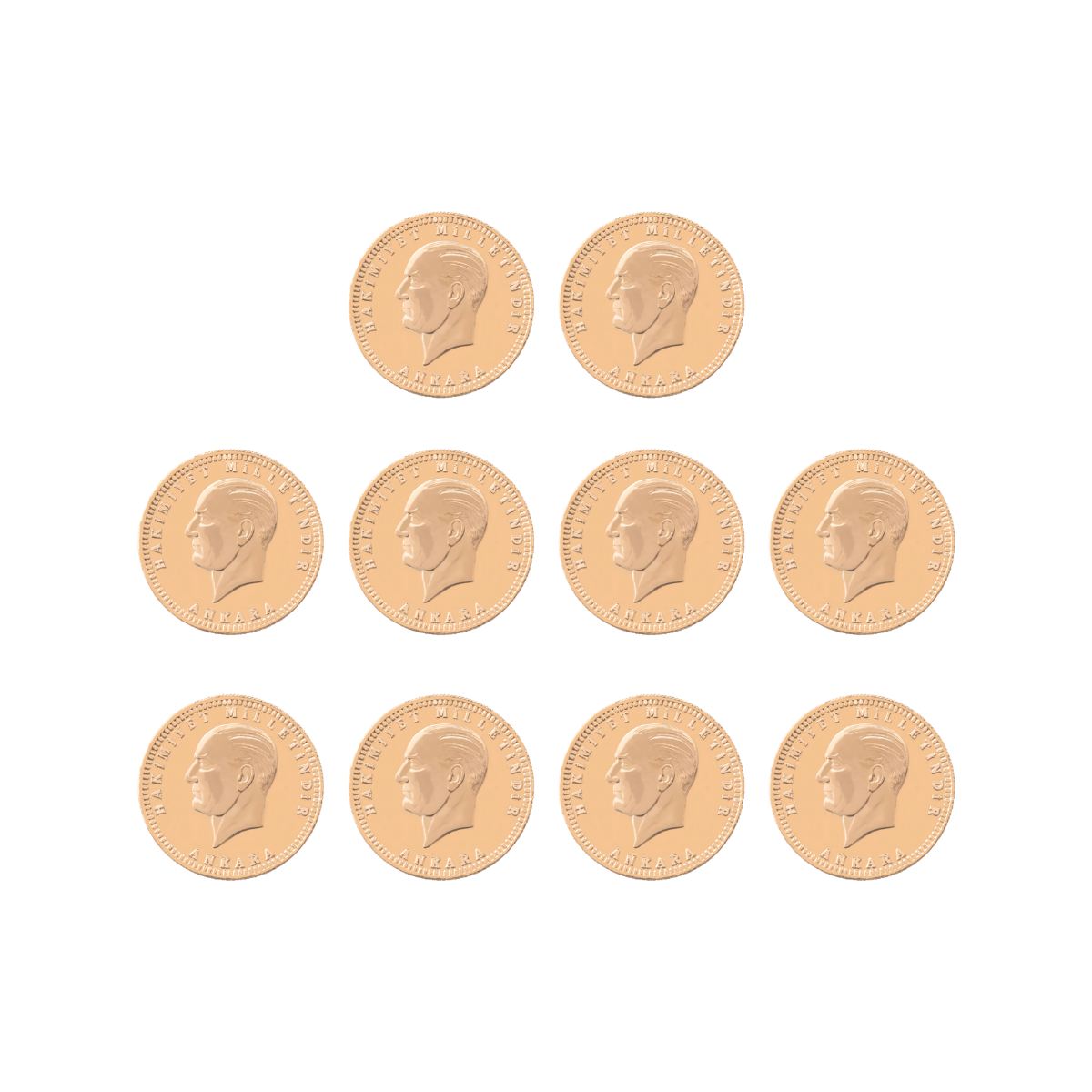 10 Adet Çeyrek Ata Altın