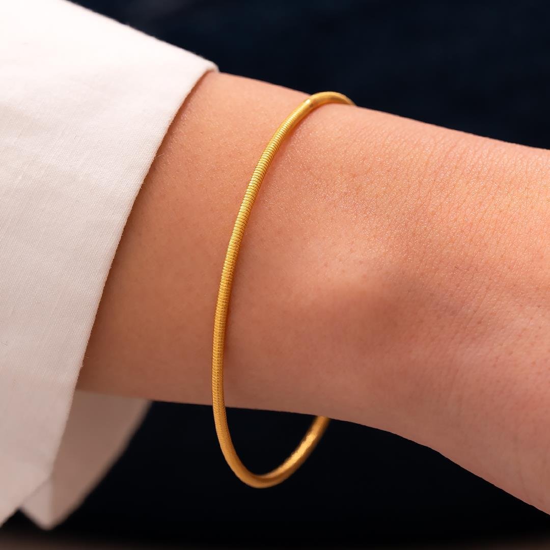 10 Gr 22 Ayar Ajda Çizgili Yatırımlık Bilezik