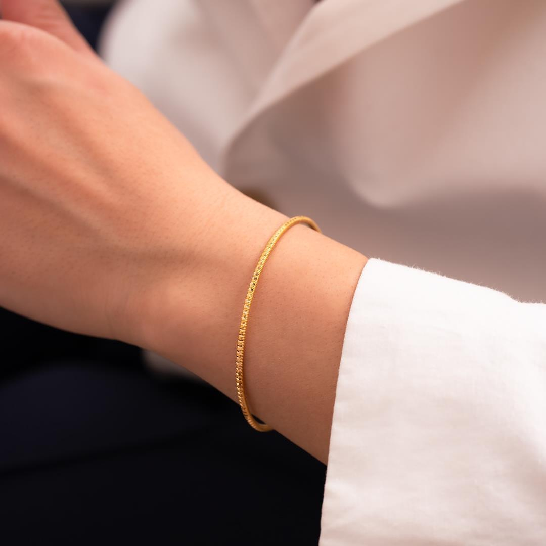 10 Gram 22 Ayar Altın Ajda Desenli Bilezik