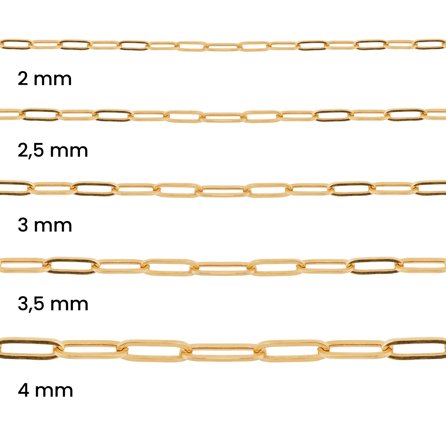 14 Ayar  2.5 mm Altın Ataç Modeli Zincir