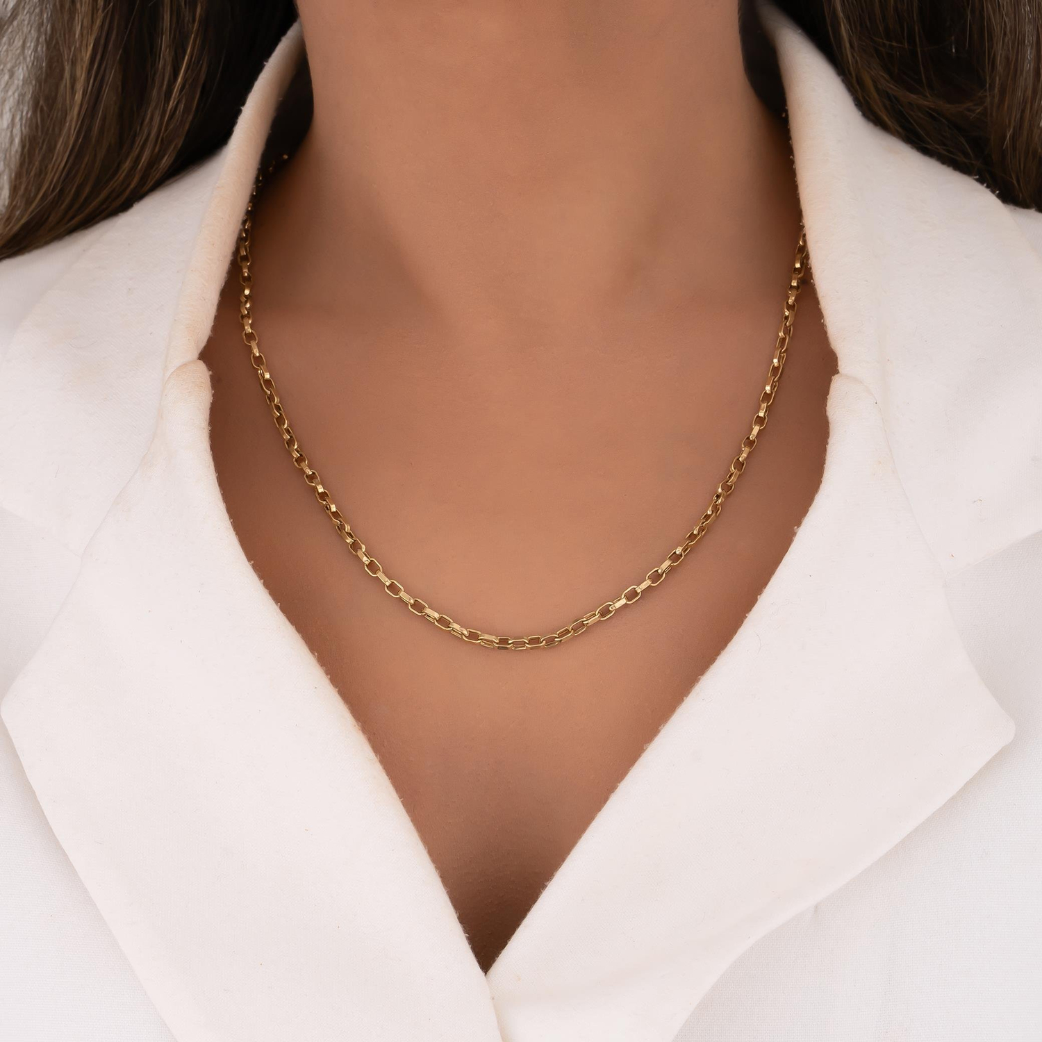 14 Ayar 4 Mm Altın Ataç Modeli Zincir