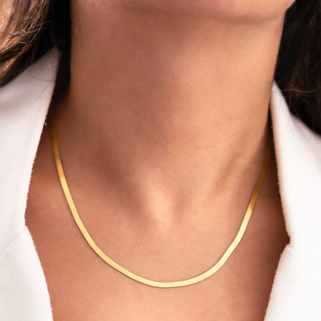 14 Ayar Altın İtalyan Ezme Zincir