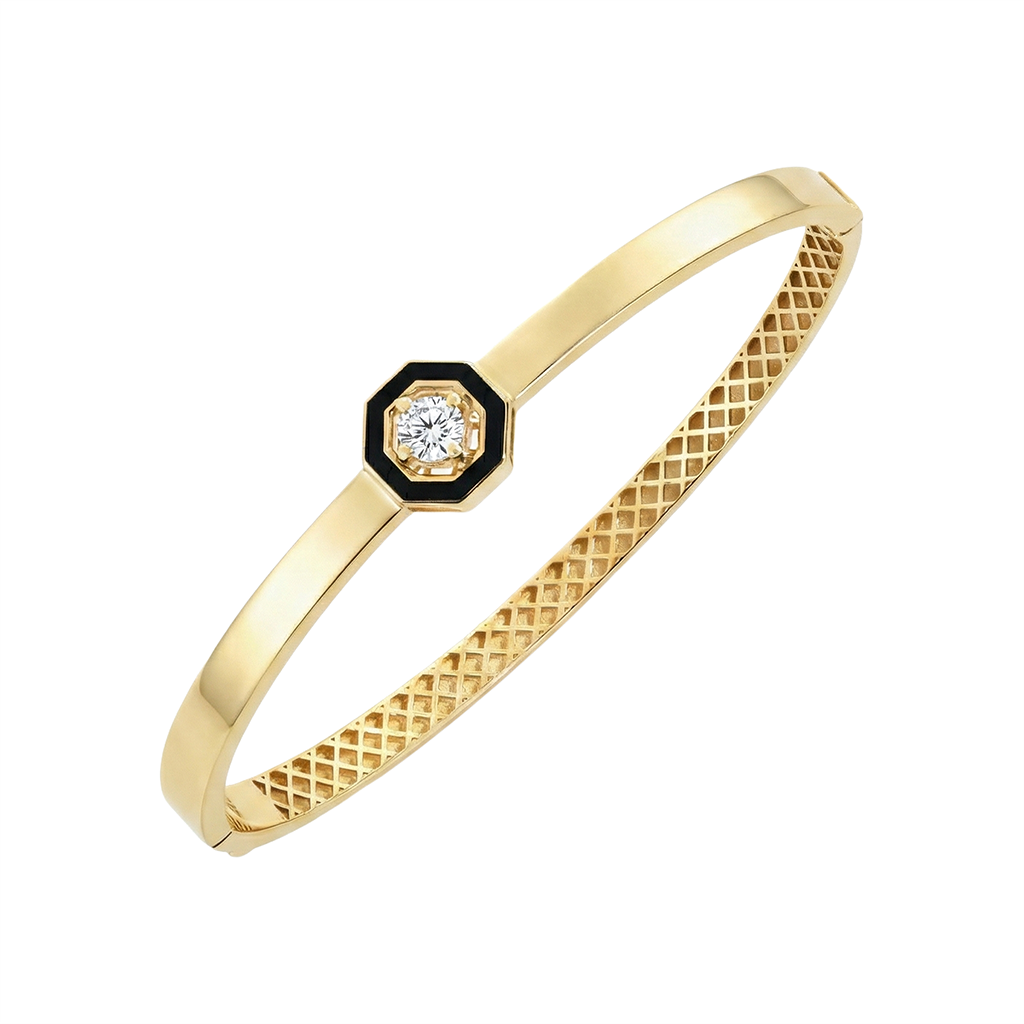 14 Ayar Altın Tektaş Kelepçe