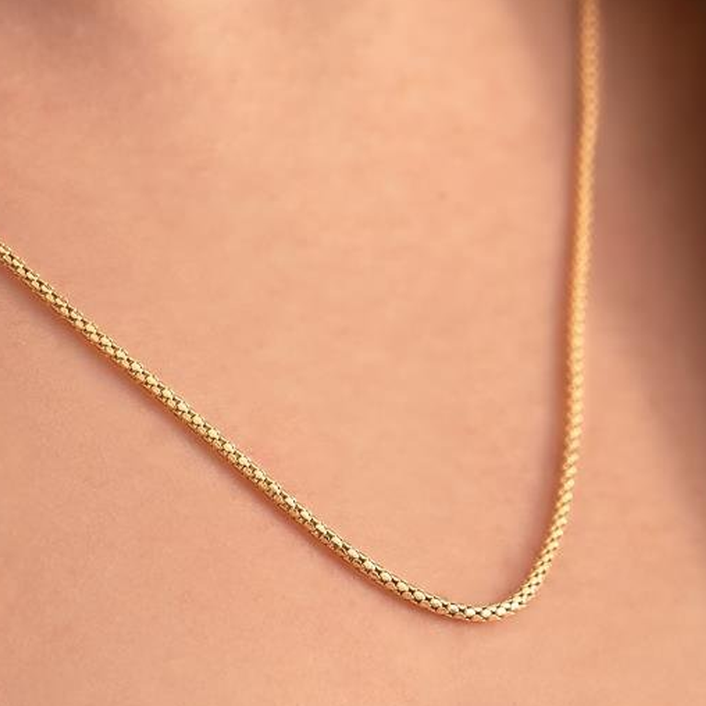 14 Ayar Altın Zincir Tasarım Taşsız Spor