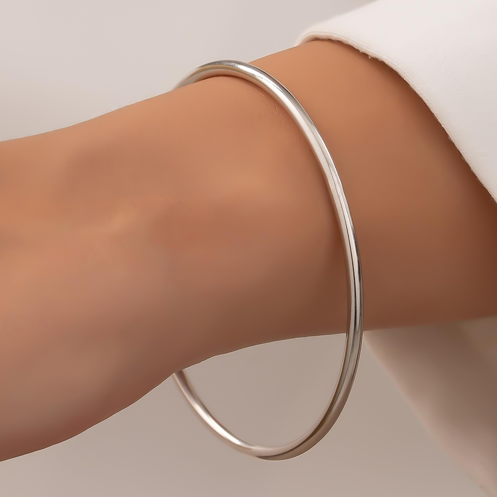 14 Ayar Beyaz Altın Bilezik