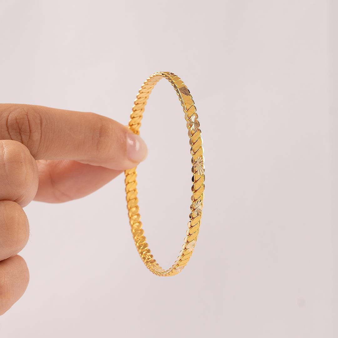 15 Gram Desenli Üçlü Burma Bilezik 22 Ayar