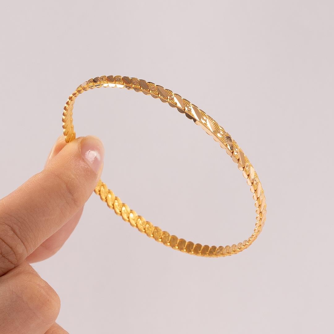 15 Gram Noktalı Üçlü Burma Bilezik 22 Ayar