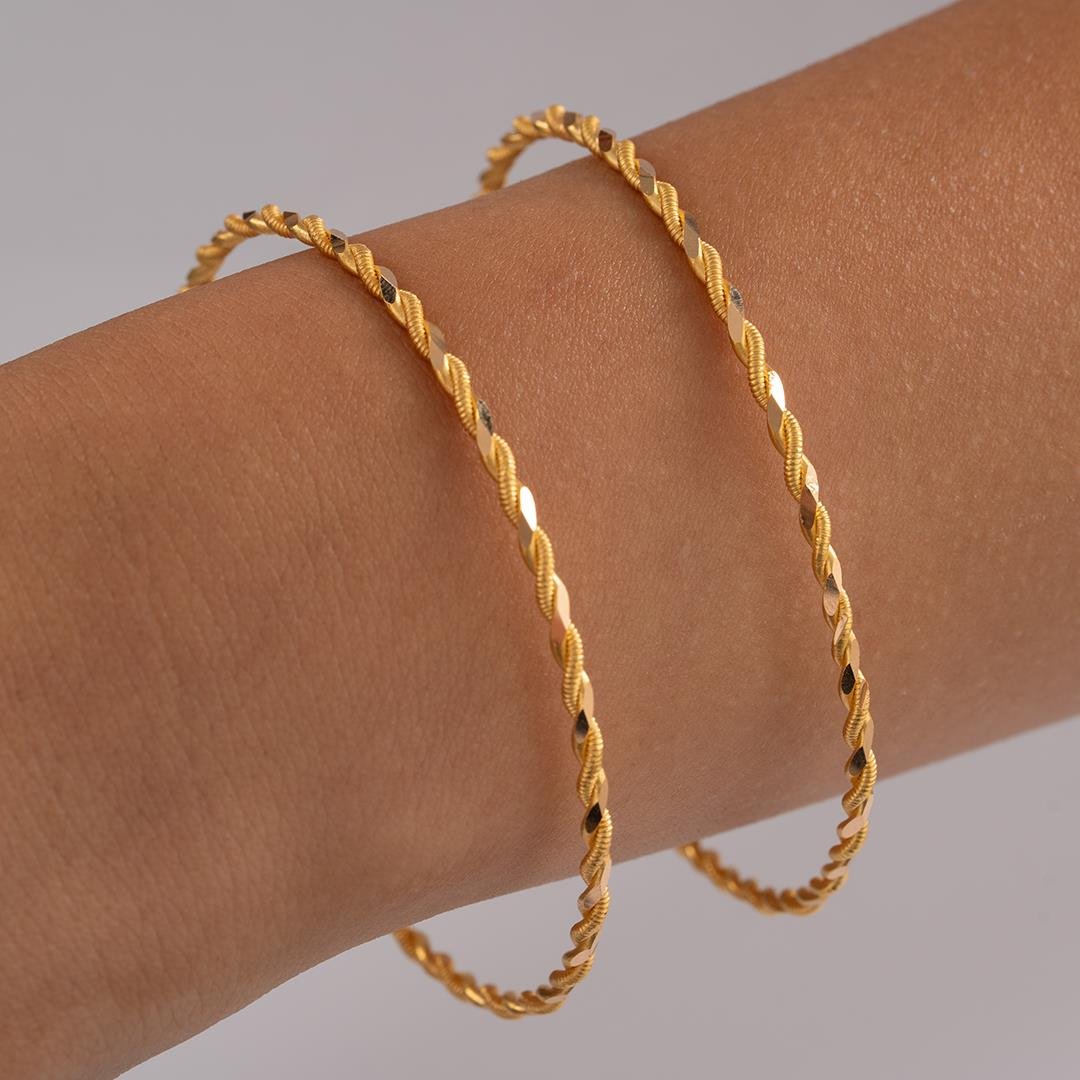 2 Ad x 10 Gram (Gr) 2 li Burma Bilezik 22 Ayar Yatırımlık İşçiliksiz