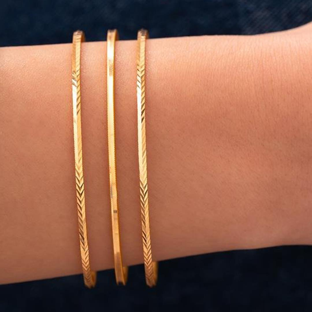 30 Gr(Gram) 3'lü Kombin 1 Suyolu 2 Başak Ajda Model 22 Ayar Altın İşçiliksiz Yatırımlık Bilezik