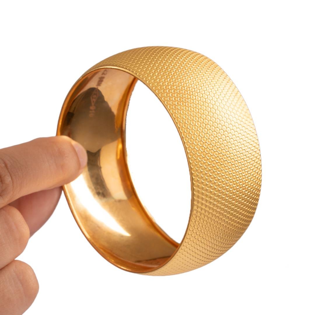 35 Gram (Gr) 40mm Noktalı Mega Bilezik 22 Ayar Yatırımlık İşçiliksiz