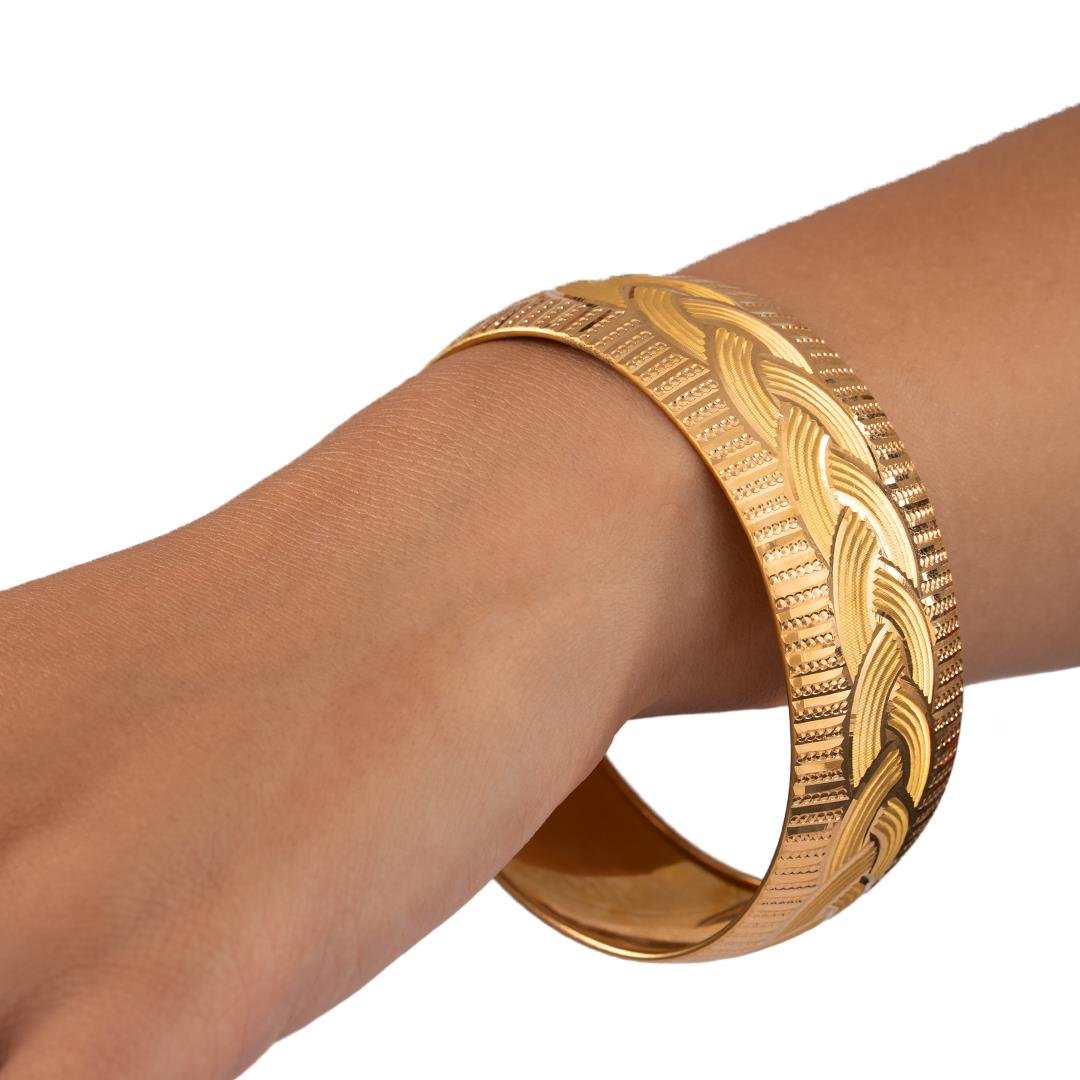 35 Gram (Gr) 40mm Örgü Model Mega Bilezik 22 Ayar Yatırımlık İşçiliksiz