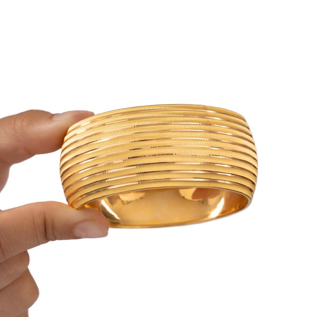 35 Gram (Gr) 40mm Şerit Model Mega Bilezik 22 Ayar Yatırımlık İşçiliksiz