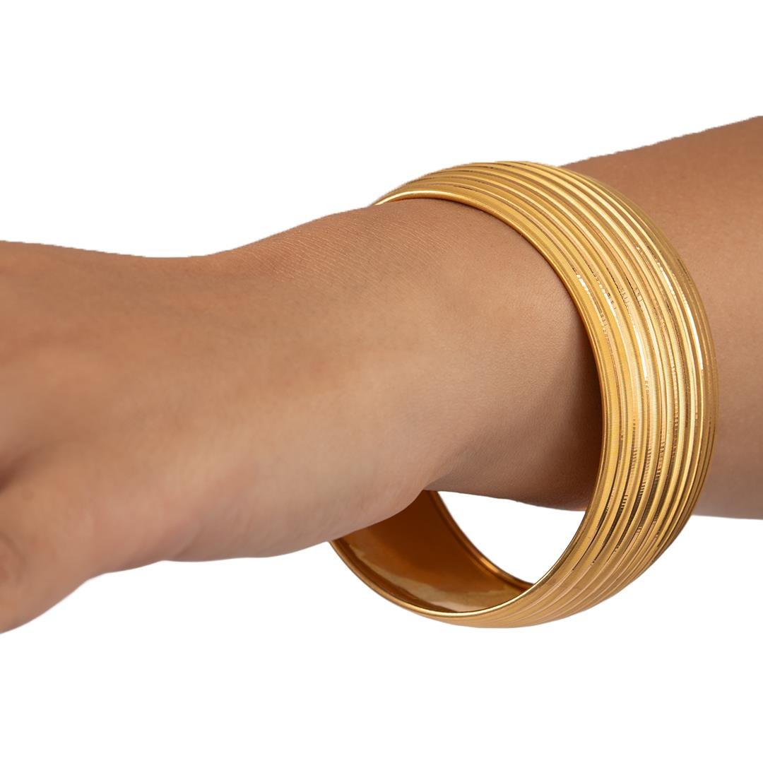 35 Gram (Gr) 40mm Şerit Model Mega Bilezik 22 Ayar Yatırımlık İşçiliksiz