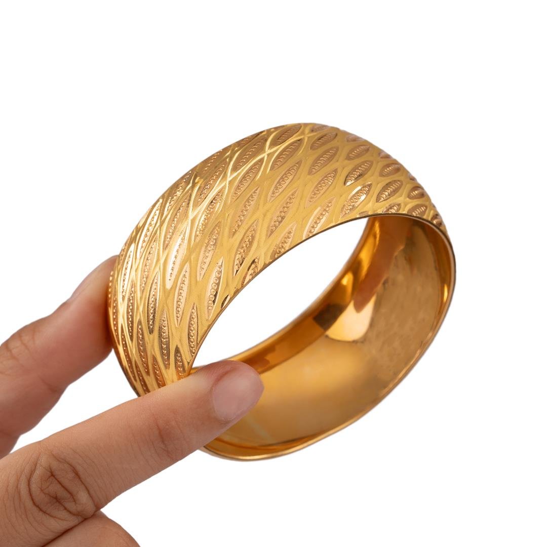 35 Gram (Gr) 40mm Yağmur Model Mega Bilezik 22 Ayar Yatırımlık İşçiliksiz