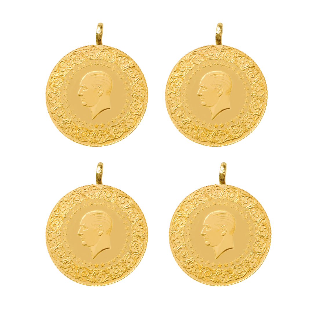 4 Adet Ziynet Gramse 2.5 lu Altın Eski Tarihli Kulplu Darphane Yatırımlık