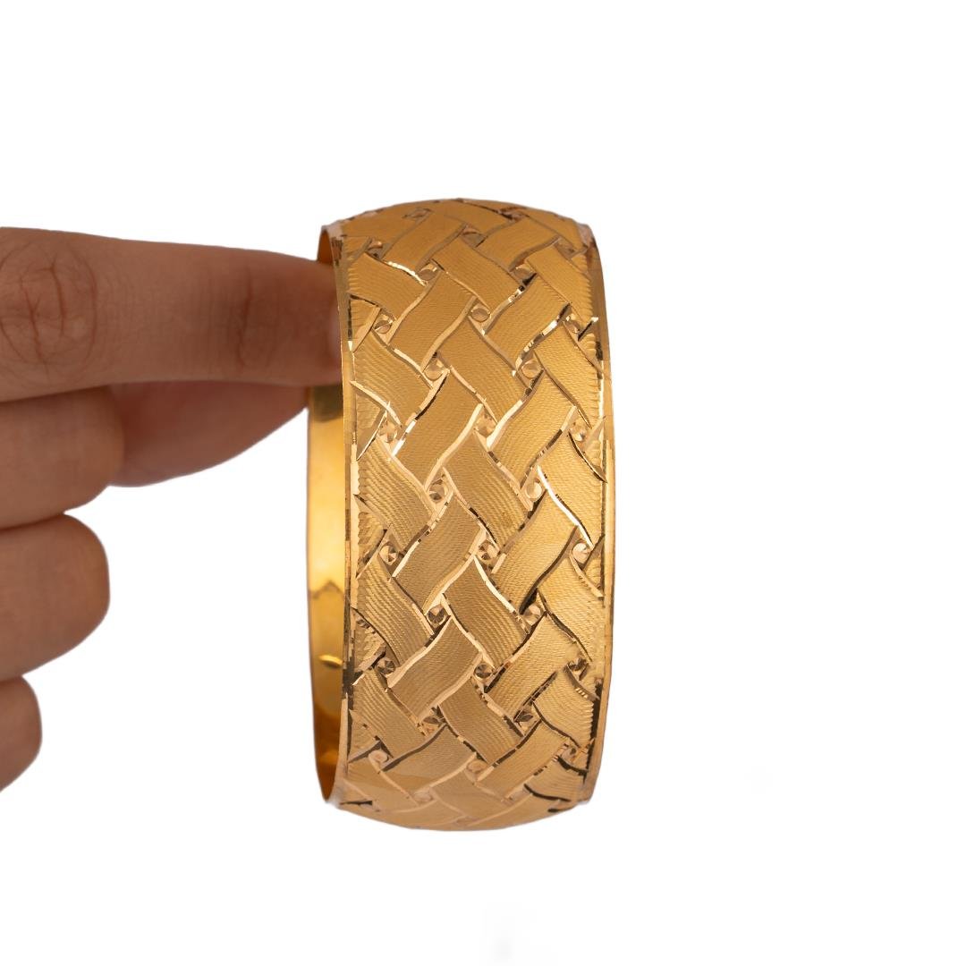 40 Gram (Gr) 40mm Hasır Model Mega Bilezik 22 Ayar Yatırımlık İşçiliksiz