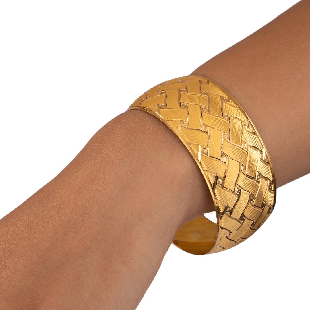 40 Gram (Gr) 40mm Hasır Model Mega Bilezik 22 Ayar Yatırımlık İşçiliksiz