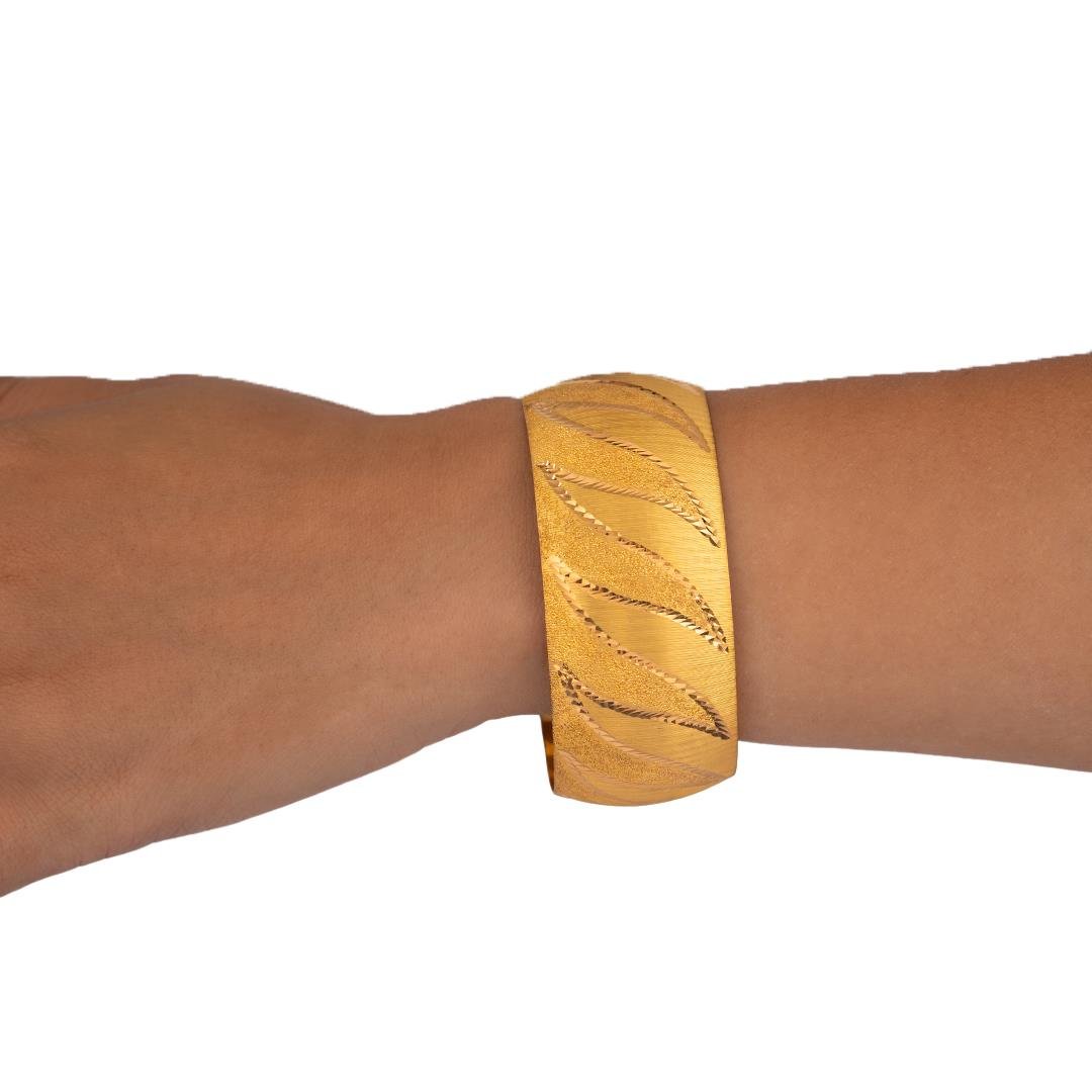 40 Gram (Gr) 40mm Rüzgar 1 Model Mega Bilezik 22 Ayar Yatırımlık İşçiliksiz