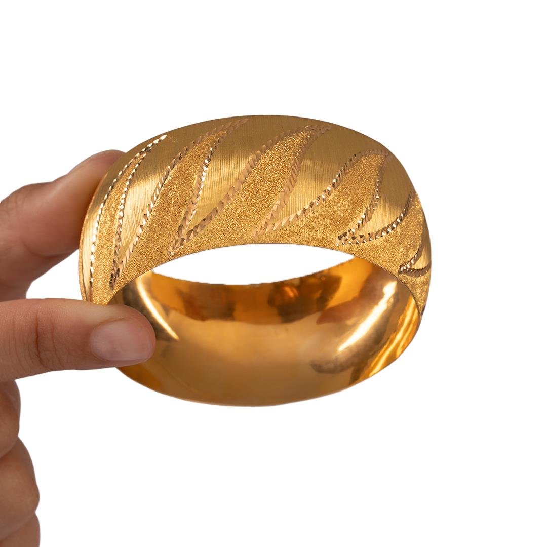 40 Gram (Gr) 40mm Rüzgar 1 Model Mega Bilezik 22 Ayar Yatırımlık İşçiliksiz