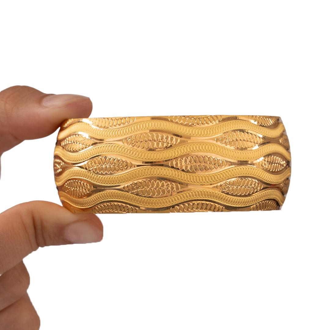 40 Gram (Gr) 40mm Rüzgar Model Mega Bilezik 22 Ayar Yatırımlık İşçiliksiz