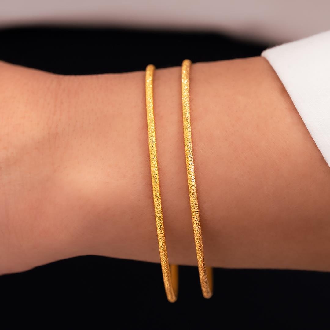 8 Gr (Gram) 22 Ayar Altın Simli Ajda Bilezik Yatırımlık