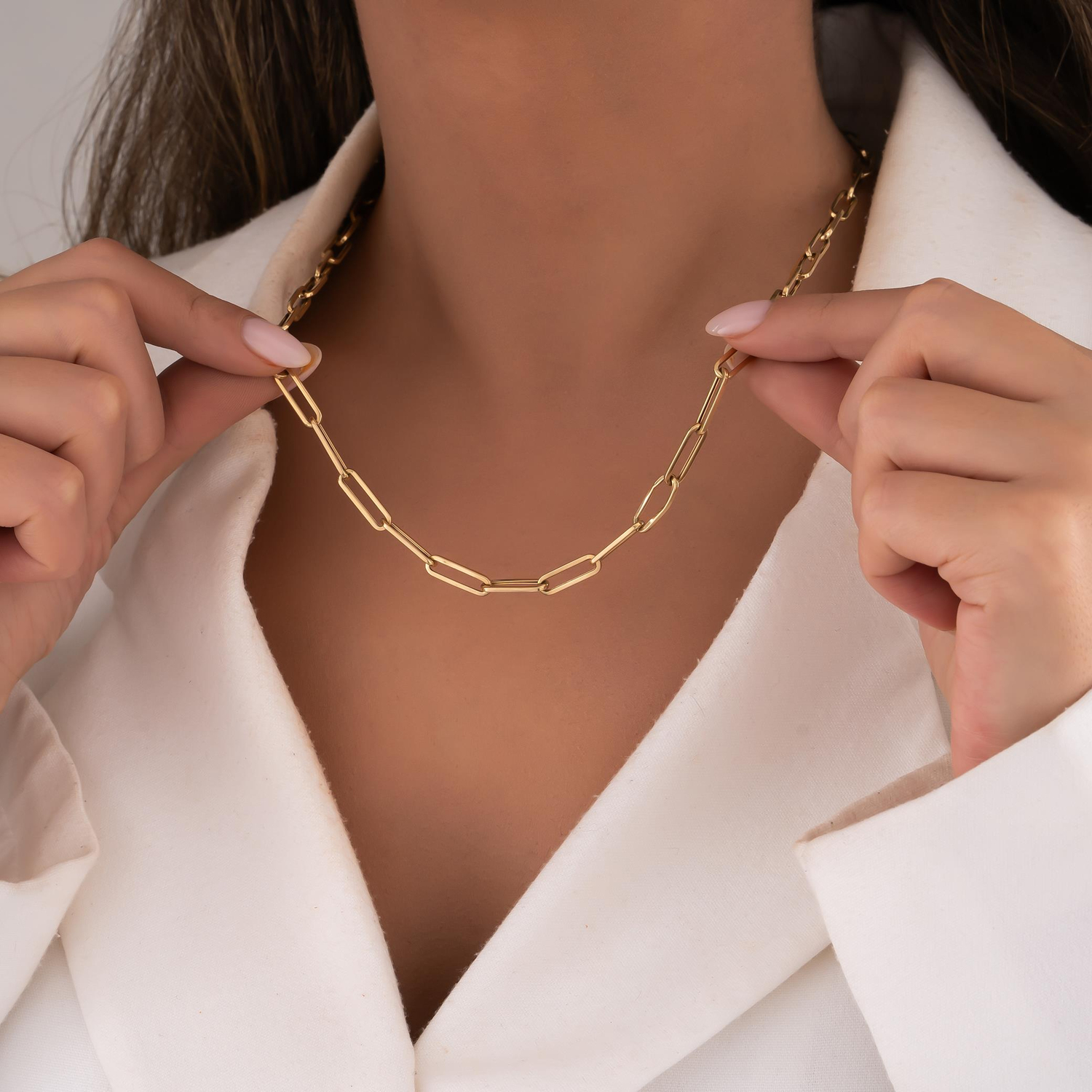 Altın Ataç Modeli Zincir 14 Ayar 5 Mm