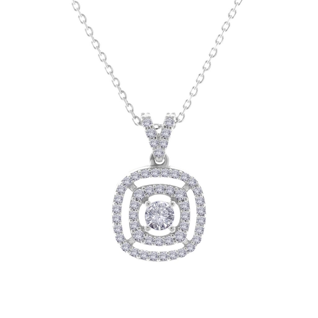 Altın Baget Taşlı 14 Ayar Altın Kolye