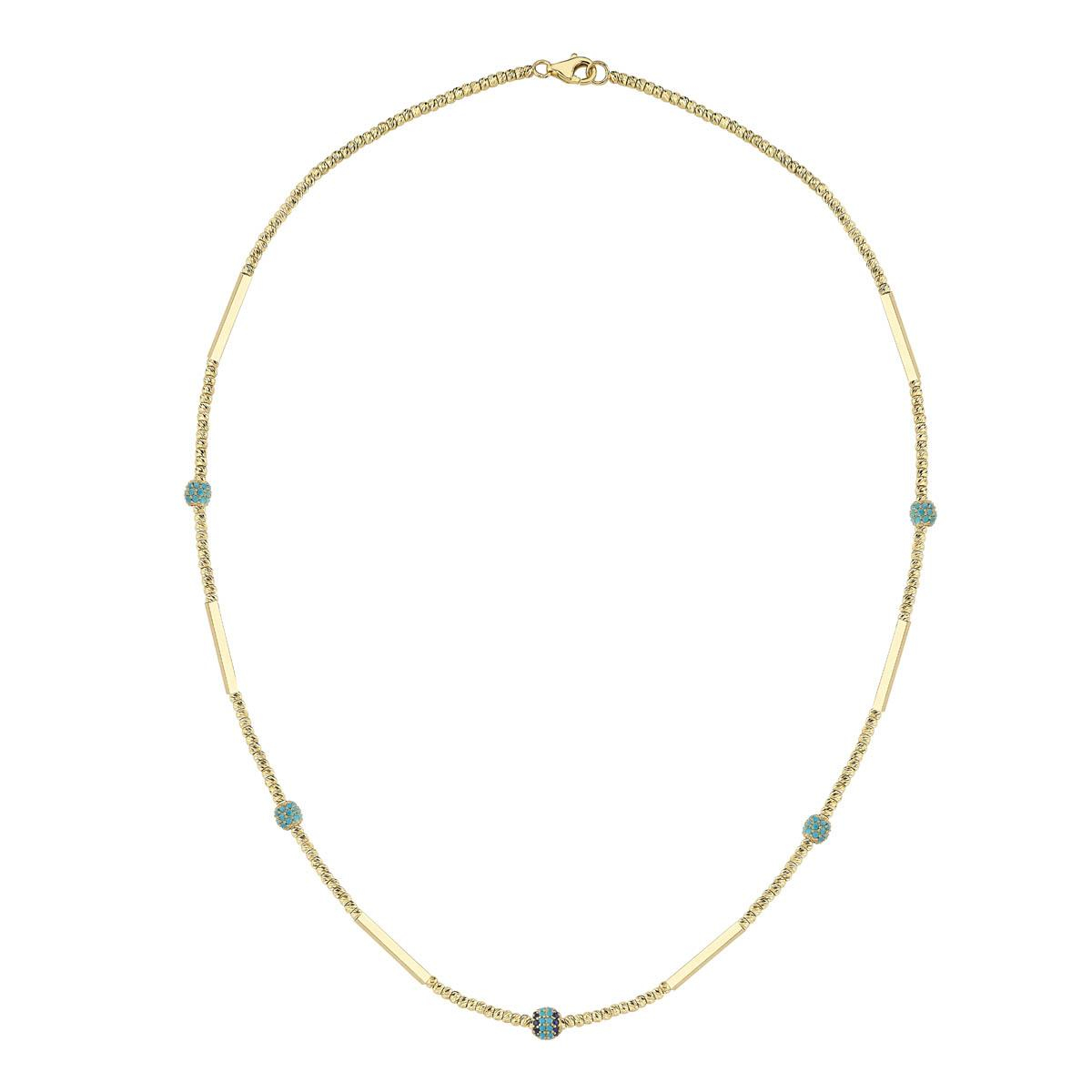 ALTIN FİRUZE TAŞLI SET