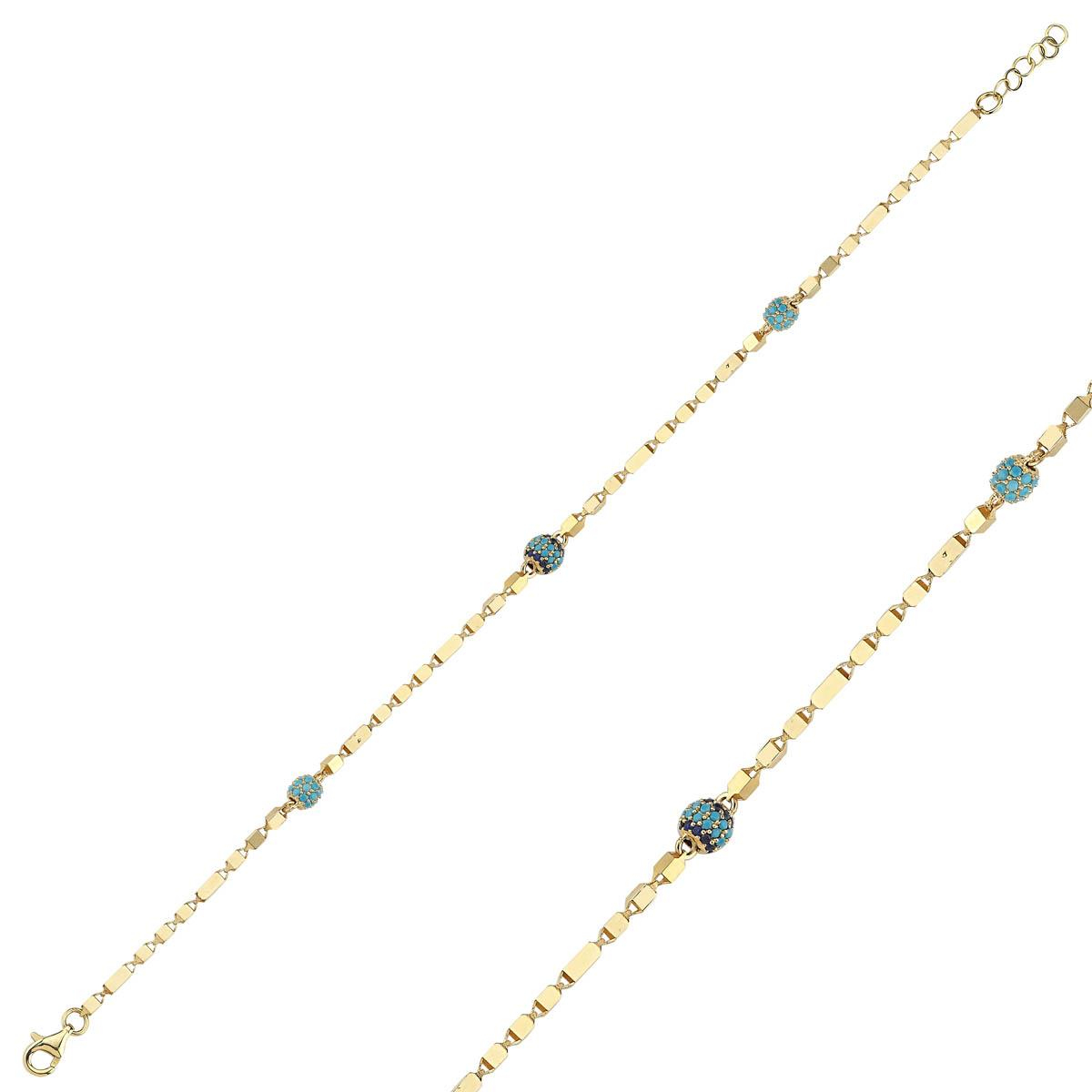 ALTIN FİRUZE TAŞLI SET