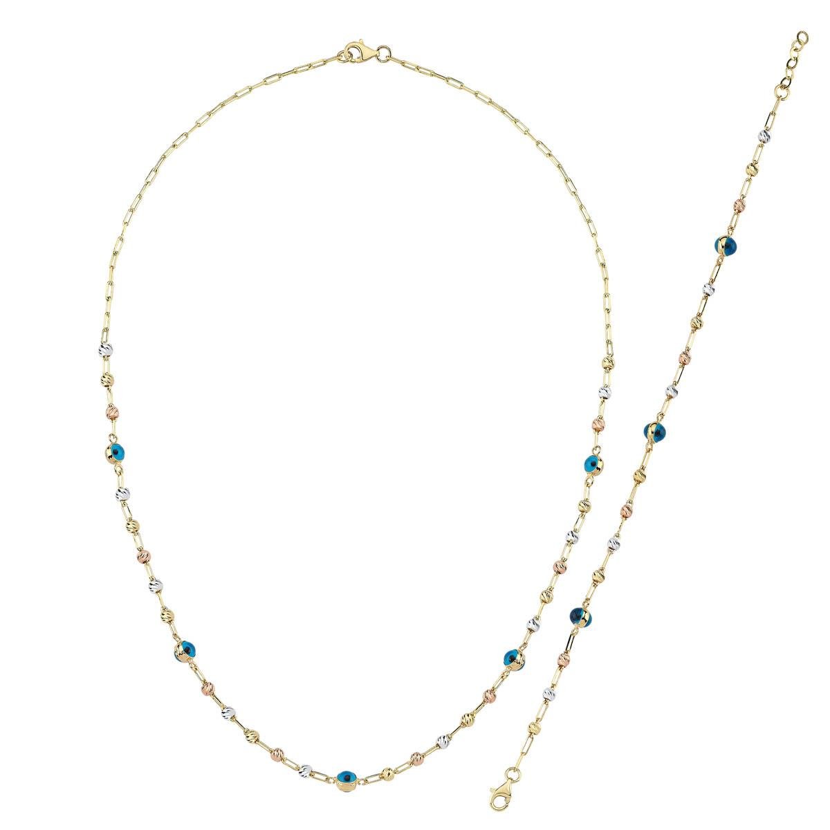 ALTIN NAZAR BONCUKLU SET