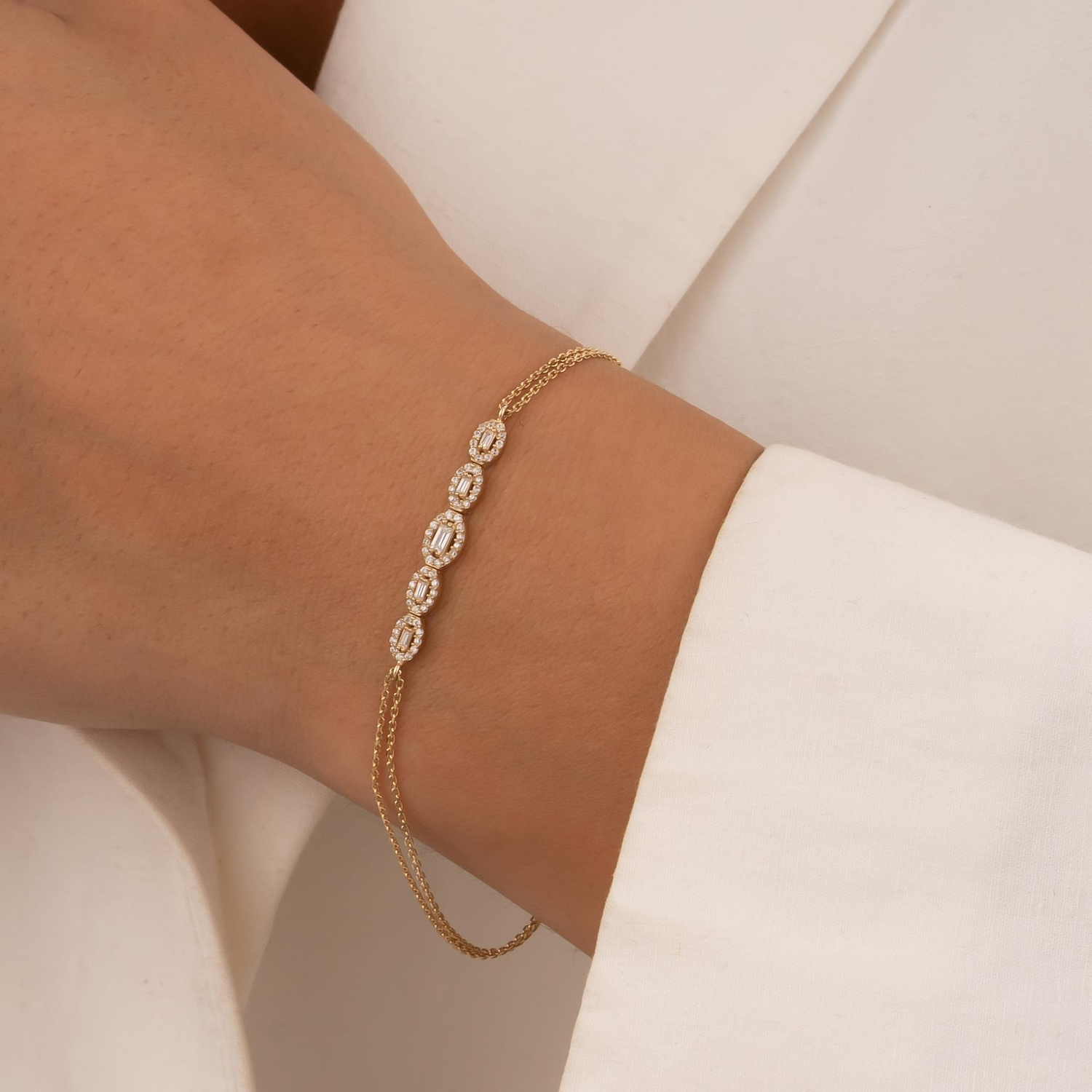 Altın Taşlı Bileklik