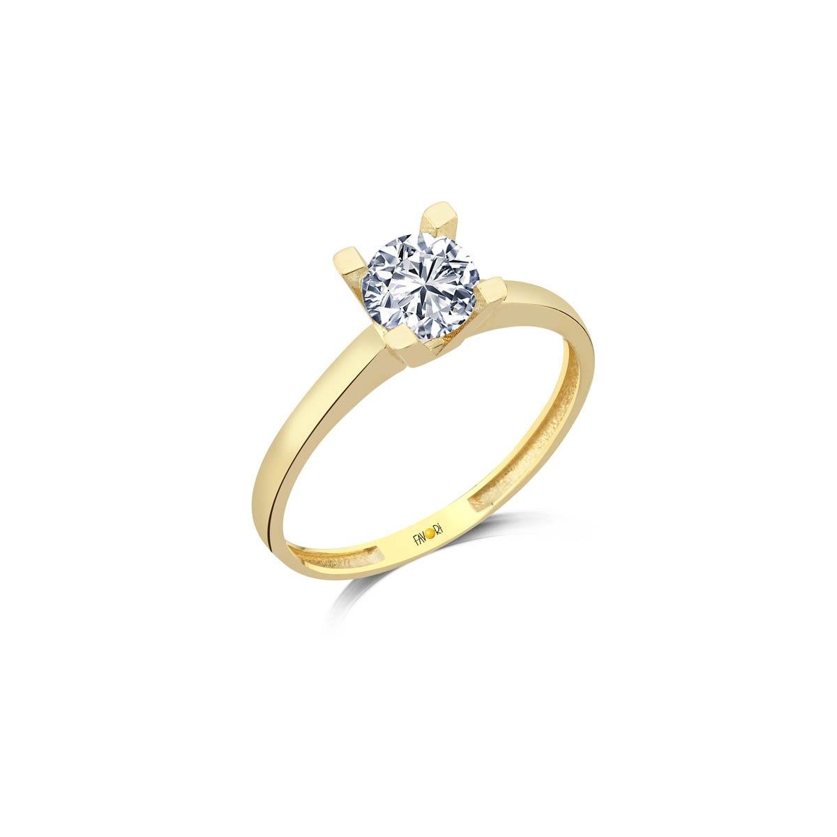 Altın Tektaş Yüzük