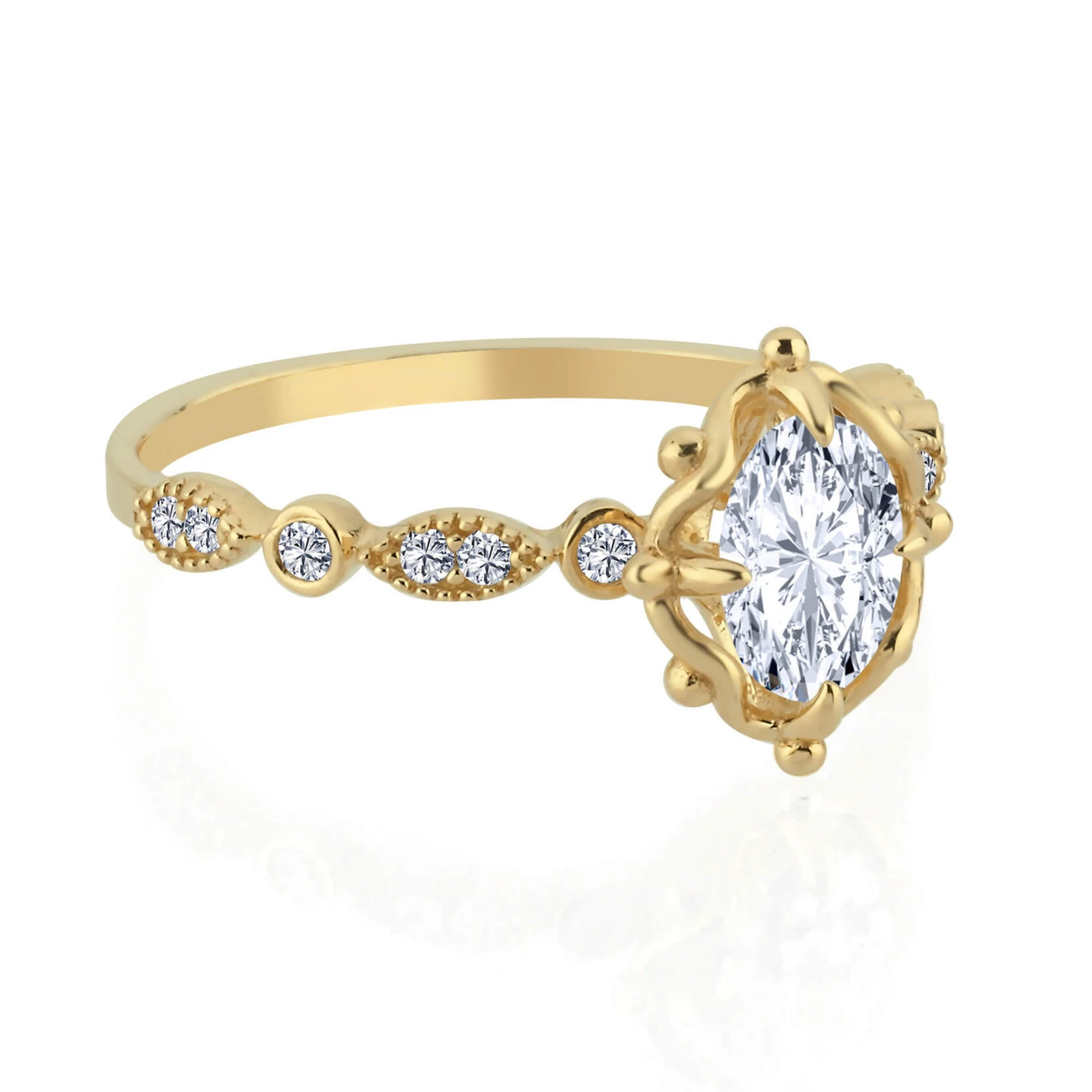 Altın Tektaş Yüzük