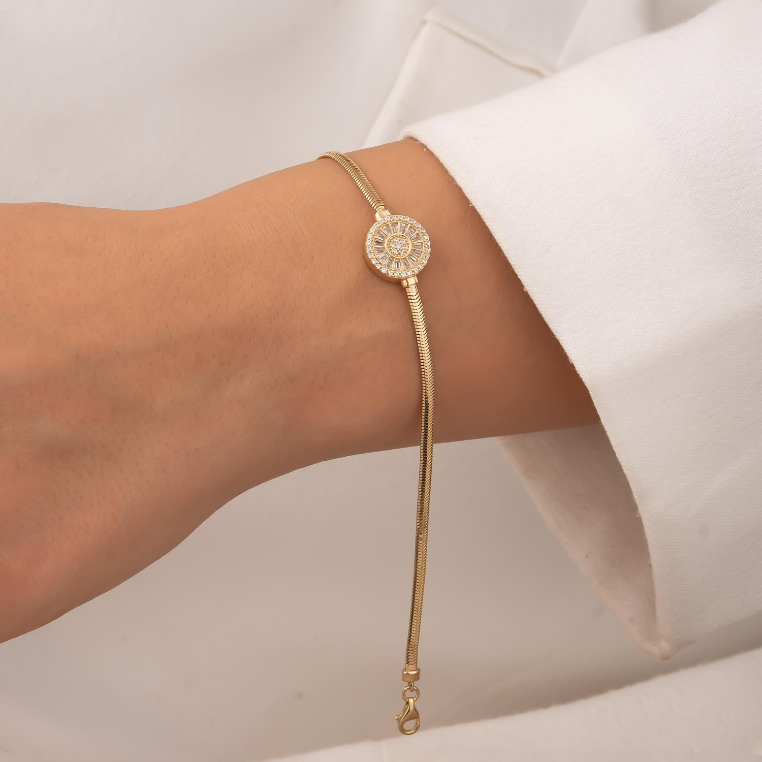 Baget Balıksırtı 14 Ayar Altın Bileklik