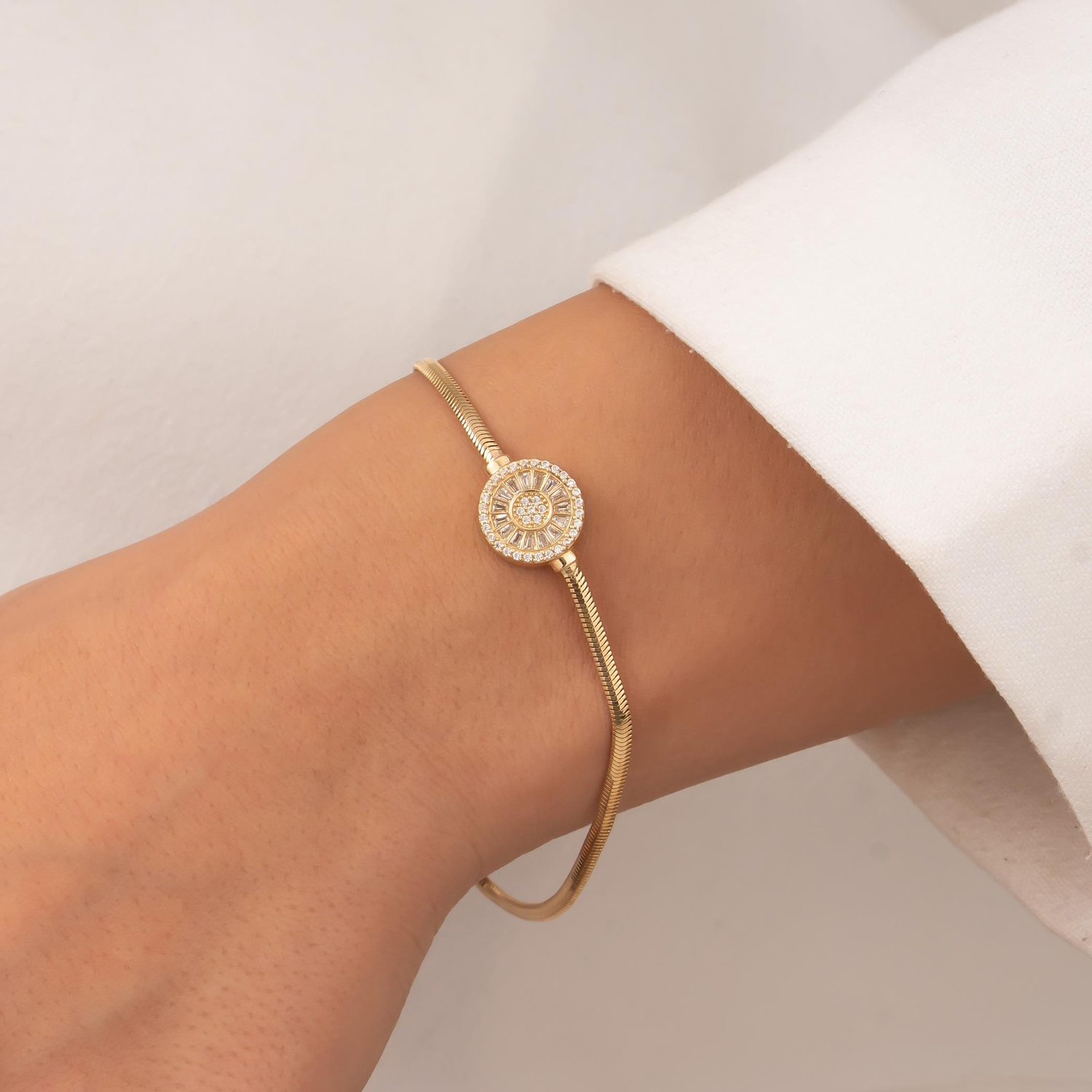 Baget Balıksırtı 14 Ayar Altın Bileklik