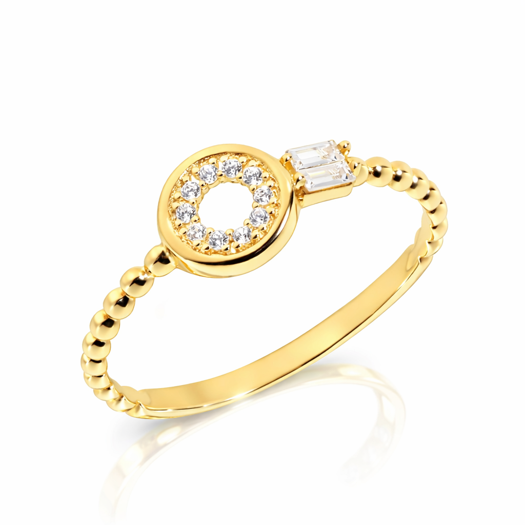 Baget Taşlı Spor 14 Ayar Altın Yüzük