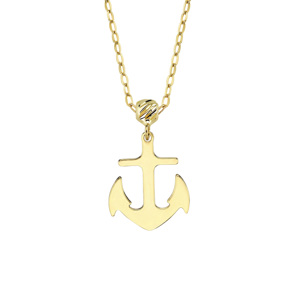 Çapa Minimal 14 Ayar Altın Kolye