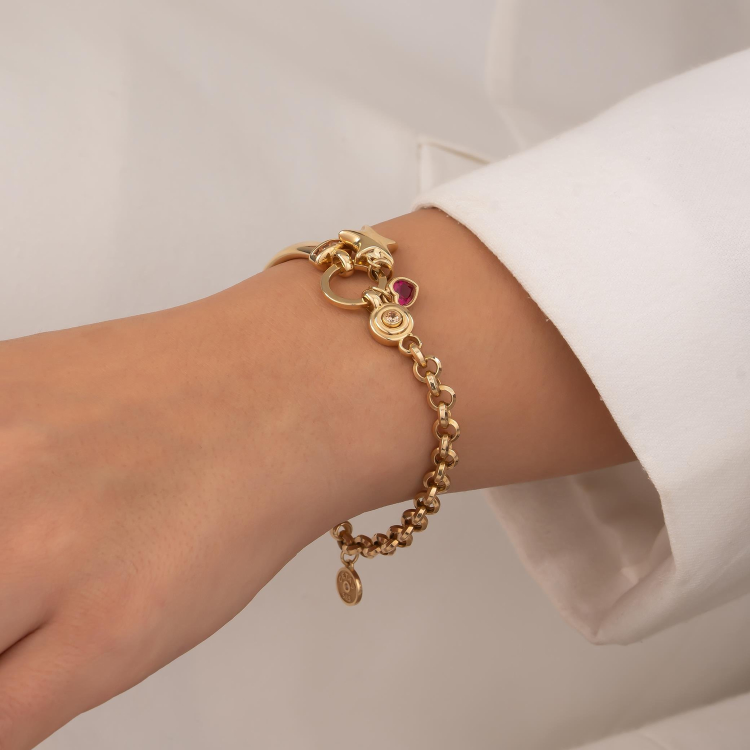 Cetaş Charmlı 14 Ayar Altın Bileklik