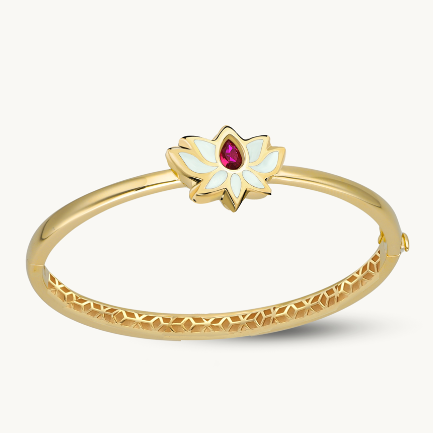 Cetaş Lotus Altın Kelepçe Sarı Altın 14 Ayar 