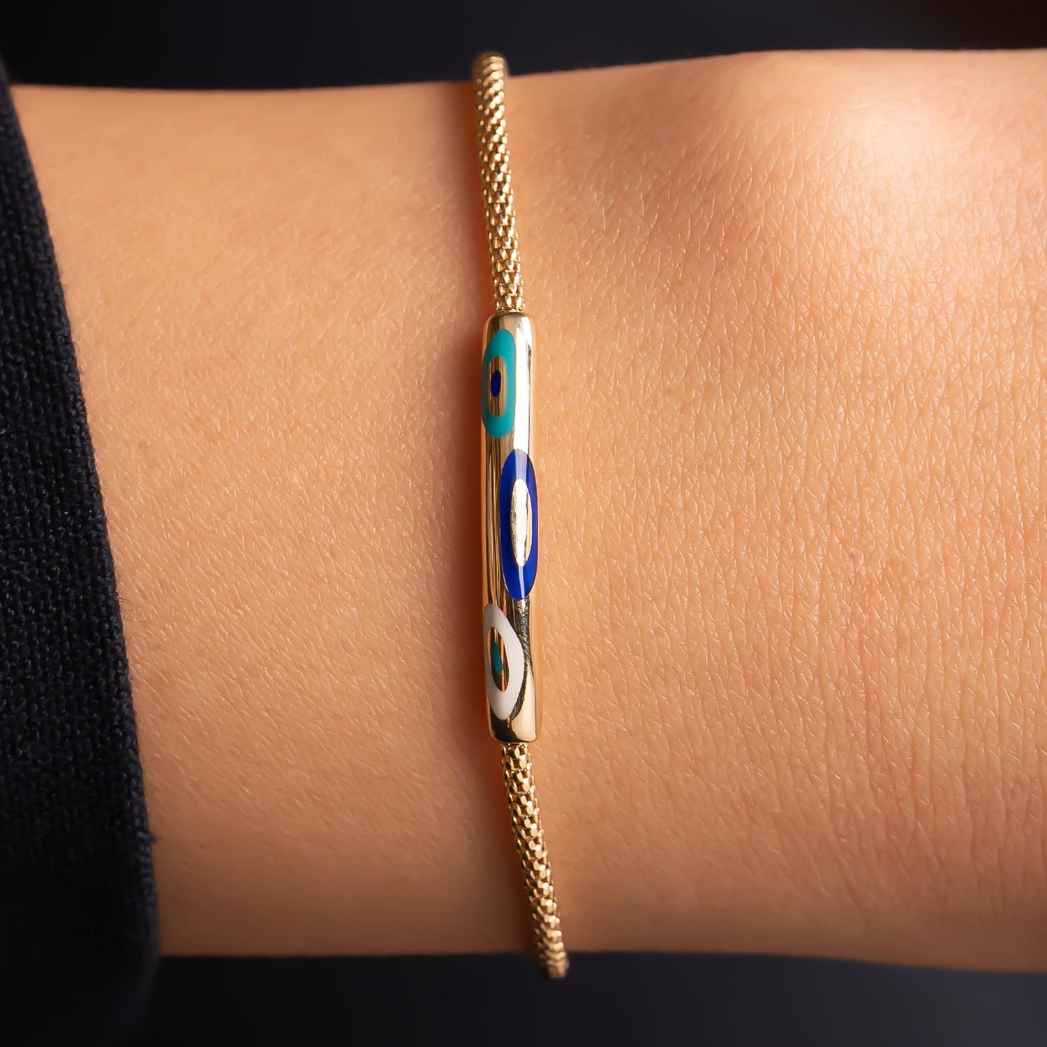 Cetaş Mineli 14 Ayar Altın Bileklik