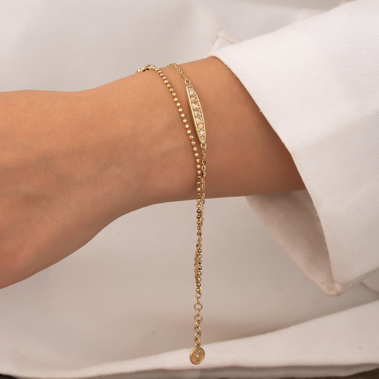 Cetaş Taşlı 14 Ayar Altın Bileklik