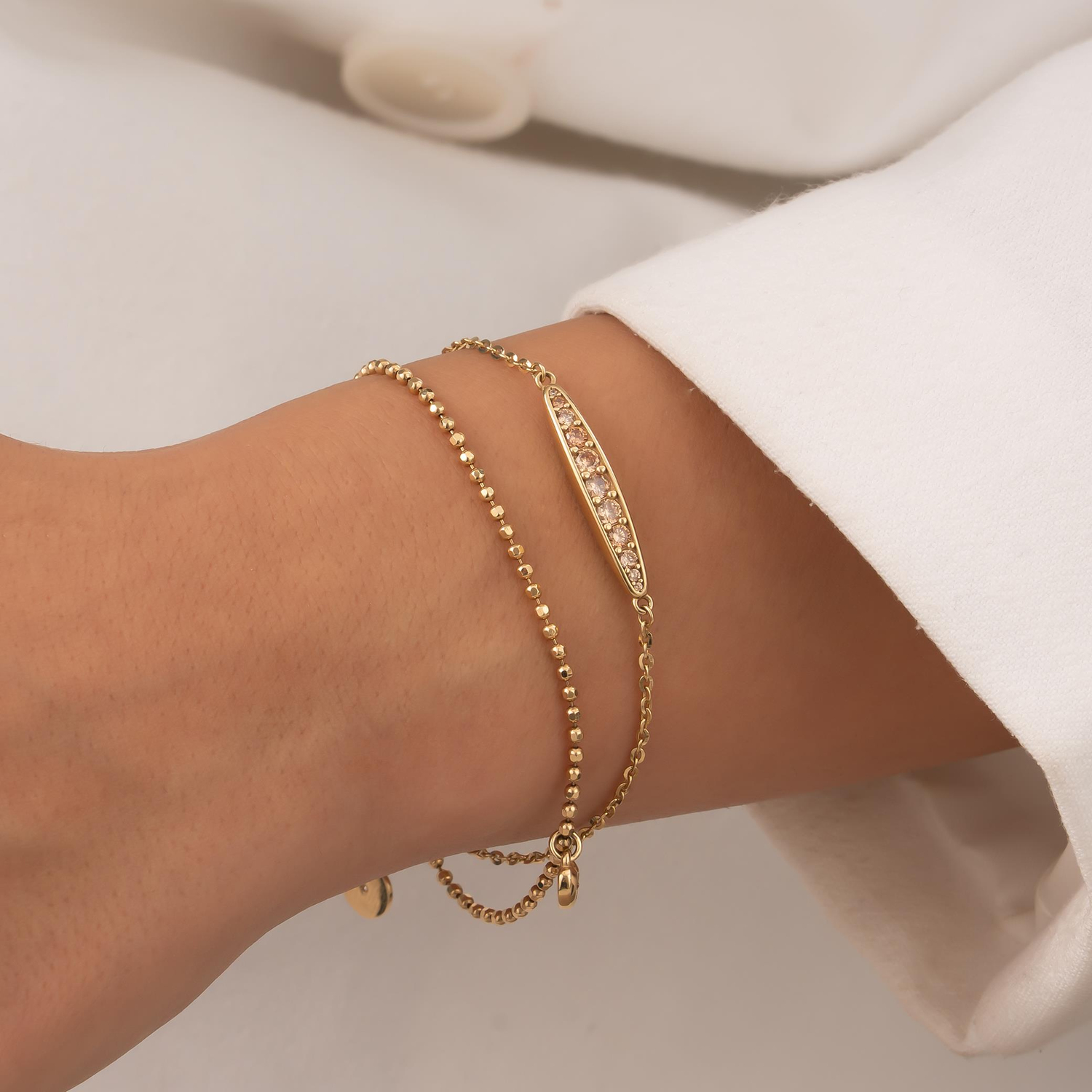 Cetaş Taşlı 14 Ayar Altın Bileklik