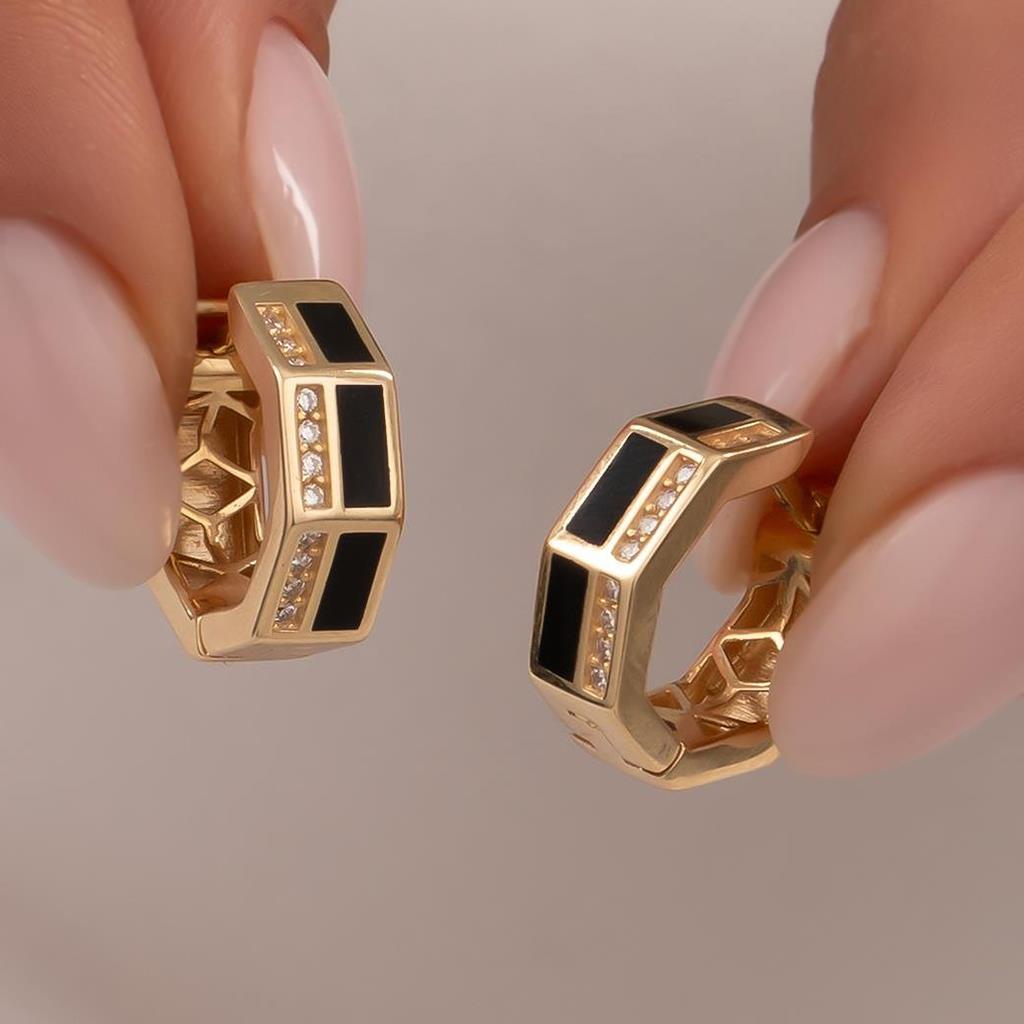 Cetaş Taşlı 14 Ayar Altın Küpe