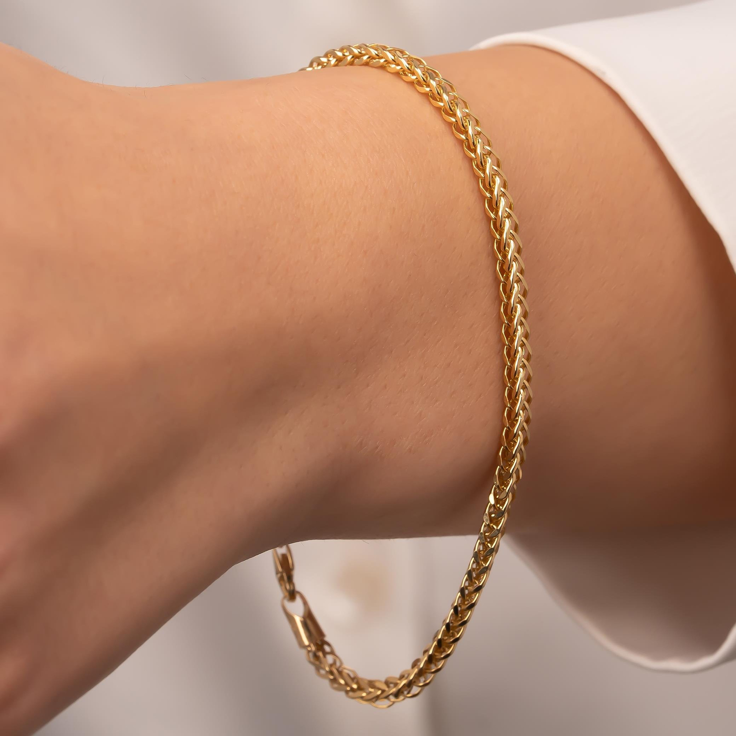 Çift Sıra Halat 14 Ayar Altın Bileklik