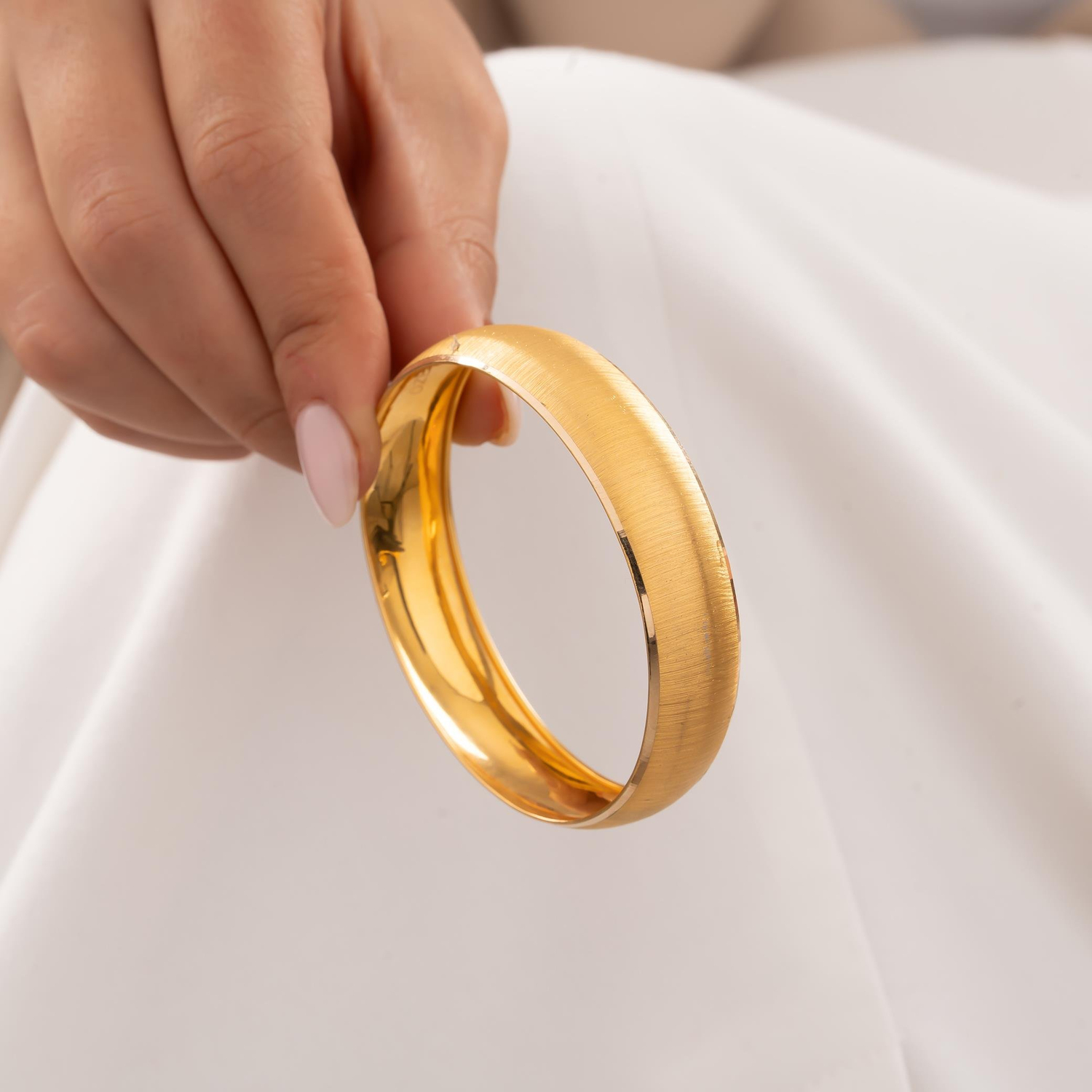 Çizgili 14 Ayar Altın Bilezik