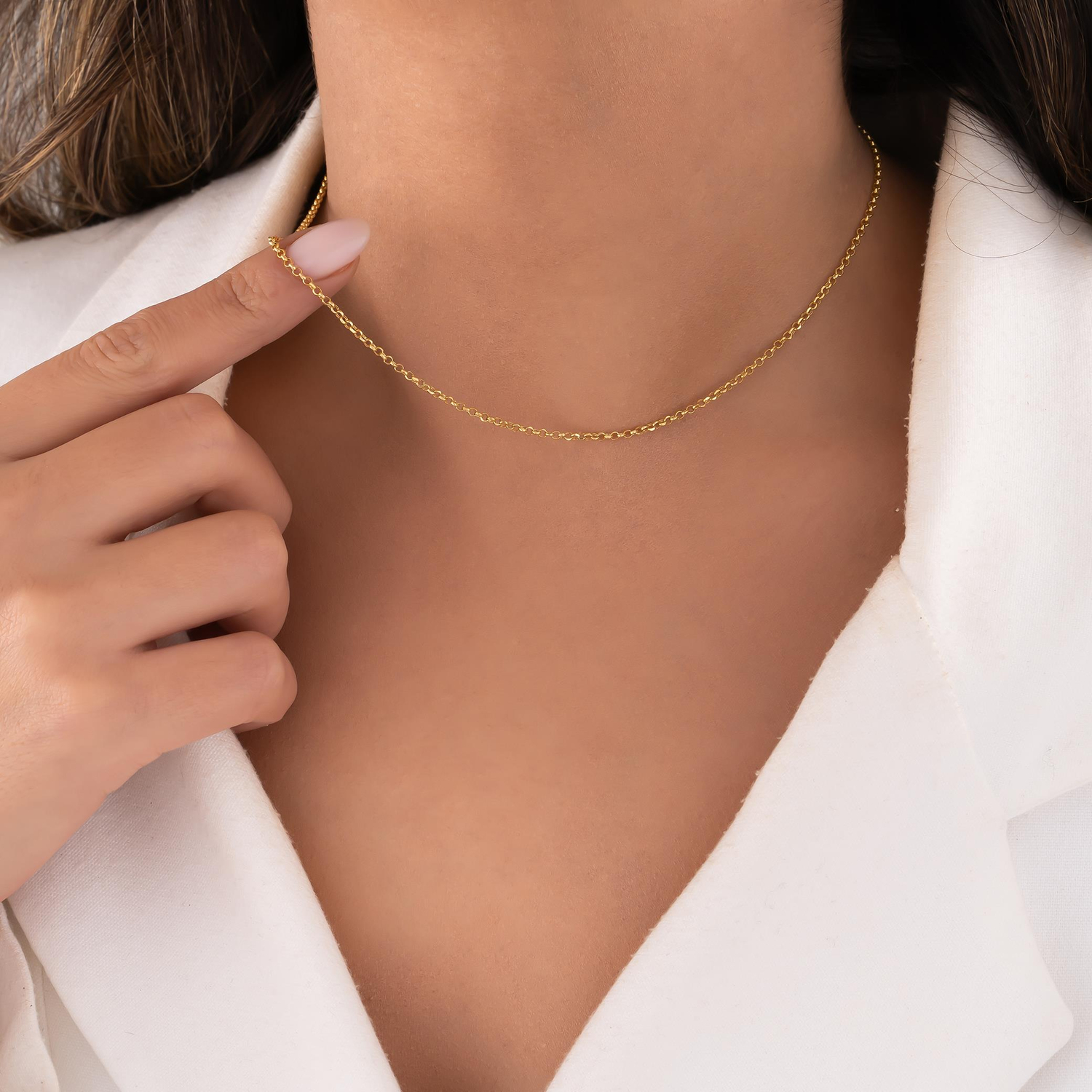 Doç Model Zincir 14 Ayar 0,90 Mm Altın