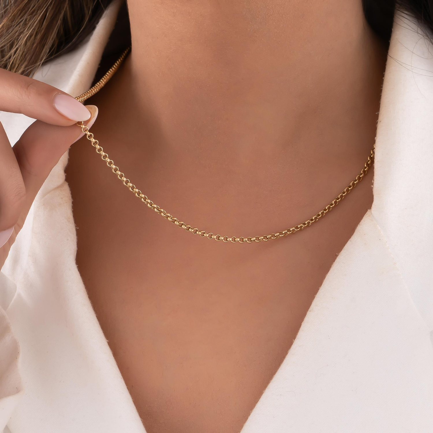 Doç Model Zincir 14 Ayar 2 Mm Altın