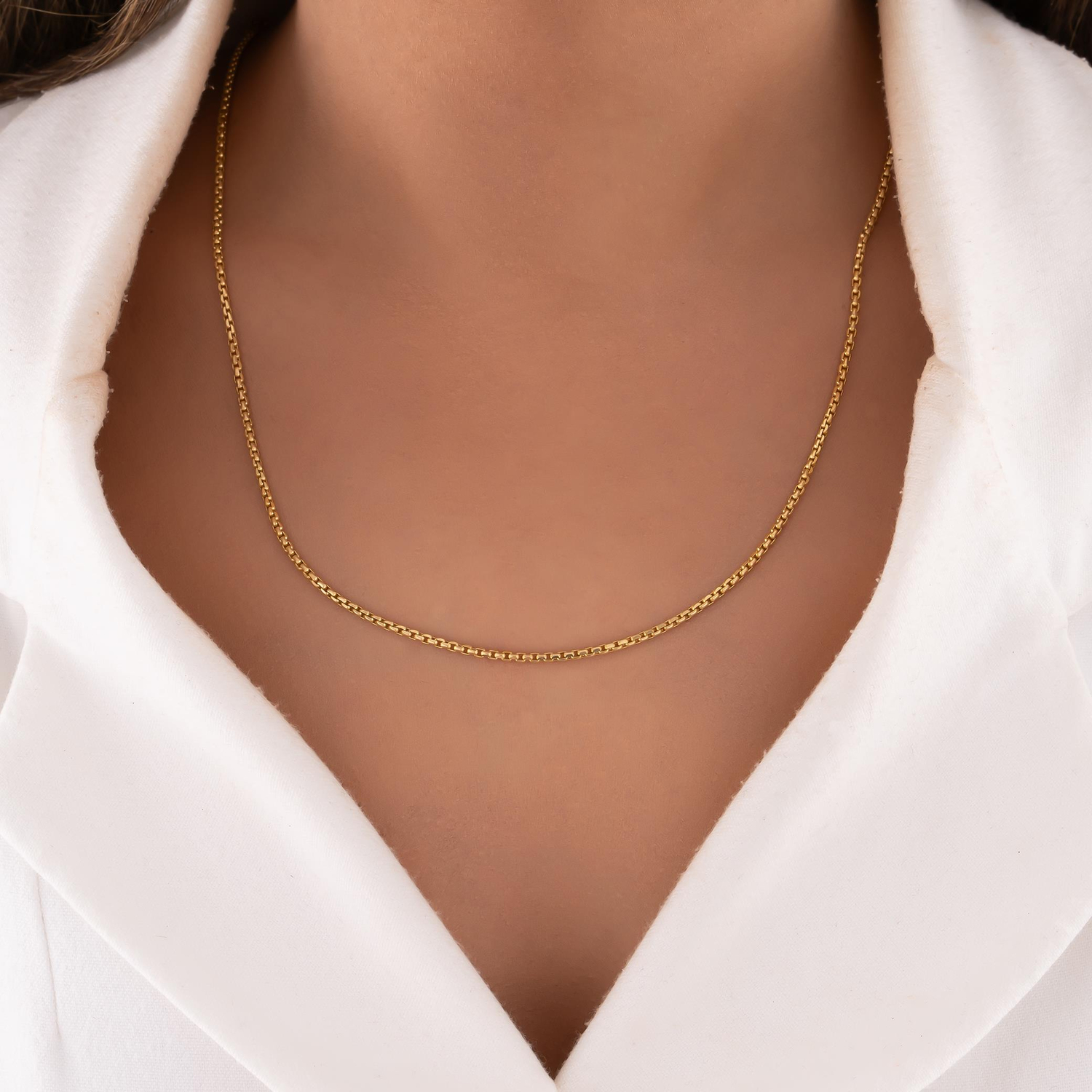 Doç Model Zincir 14 Ayar Altın 1 Mm