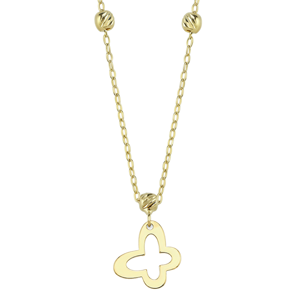 Dorikalı Kelebek 14 Ayar Altın Kolye