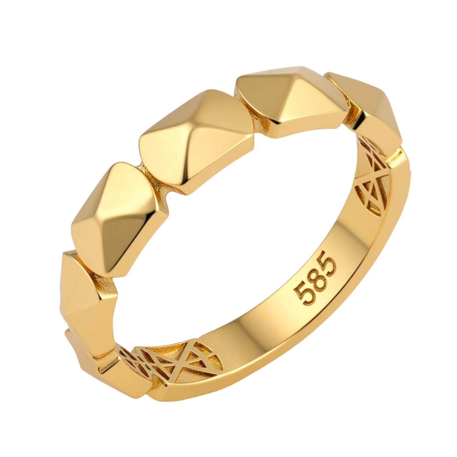 Dörtgen Taşsız Spor Model 14 Ayar Altın Yüzük